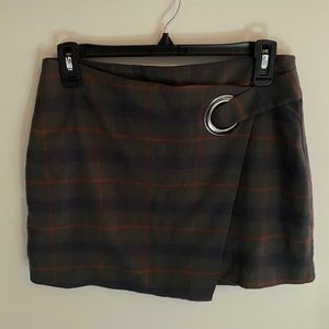 🌿 Free People Plaid Mini Skirt